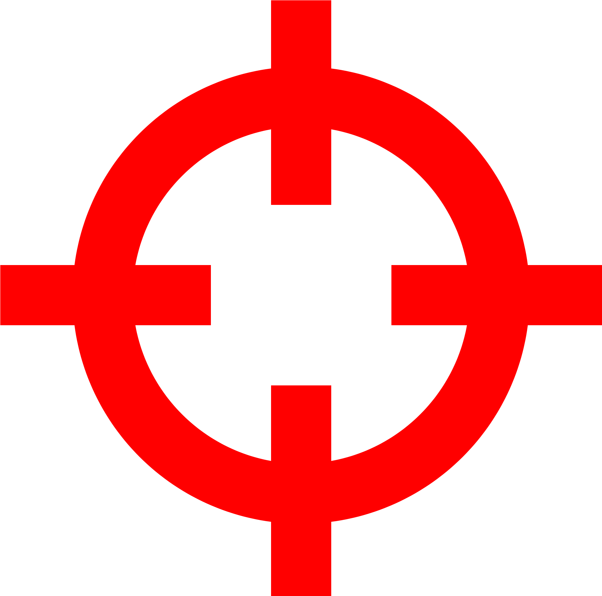File - Crosshairs Red - Svg - Shooting Cursor Png (1024x1024), Png Download