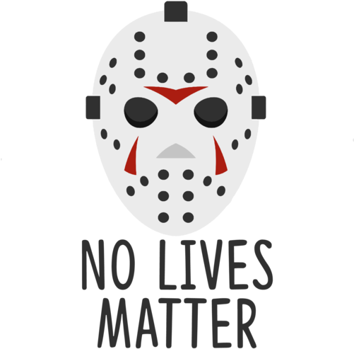 Jpg Freeuse Download No Lives Matter Friday The Th - No Lives Matter Scary Halloween Mask Baseball Sleeve (500x500), Png Download