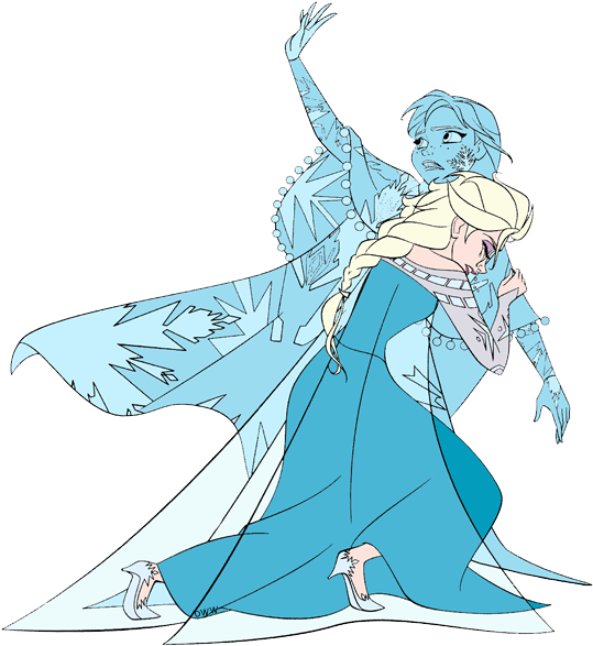 Elsa Frozen Anna - Elsa Crying Over Anna (545x602), Png Download