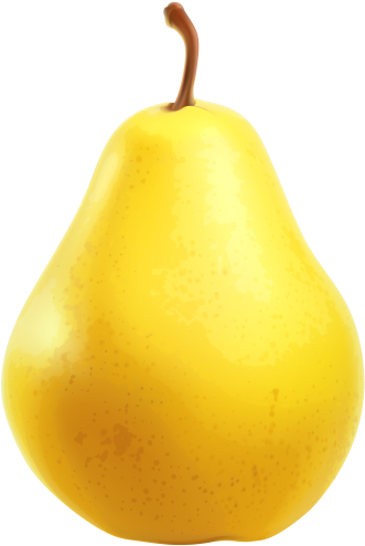 Yellow Pear Png Clipart - Pear Png (353x500), Png Download