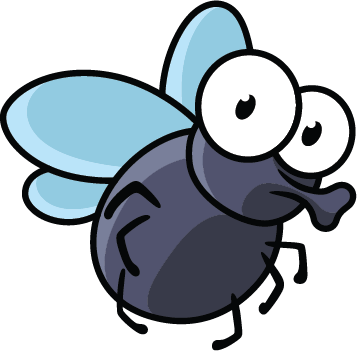 Cartoon Fly Png Clip Black And White Download - Fly Cartoon Png (357x351), Png Download