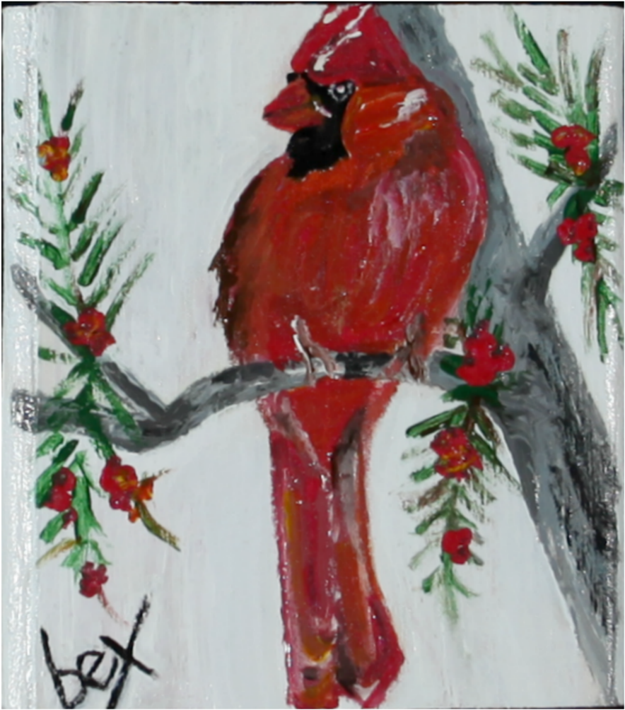 "cardinal" Around Back At Rocky's Place - Northern Cardinal (1054x1200), Png Download