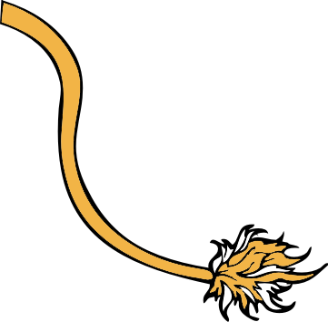 Mermaid Tail Clipart Drawing - Lion Tail Clipart (361x354), Png Download