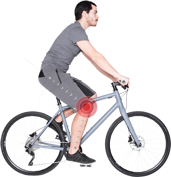Knee Problems - Man On Bike (640x640), Png Download