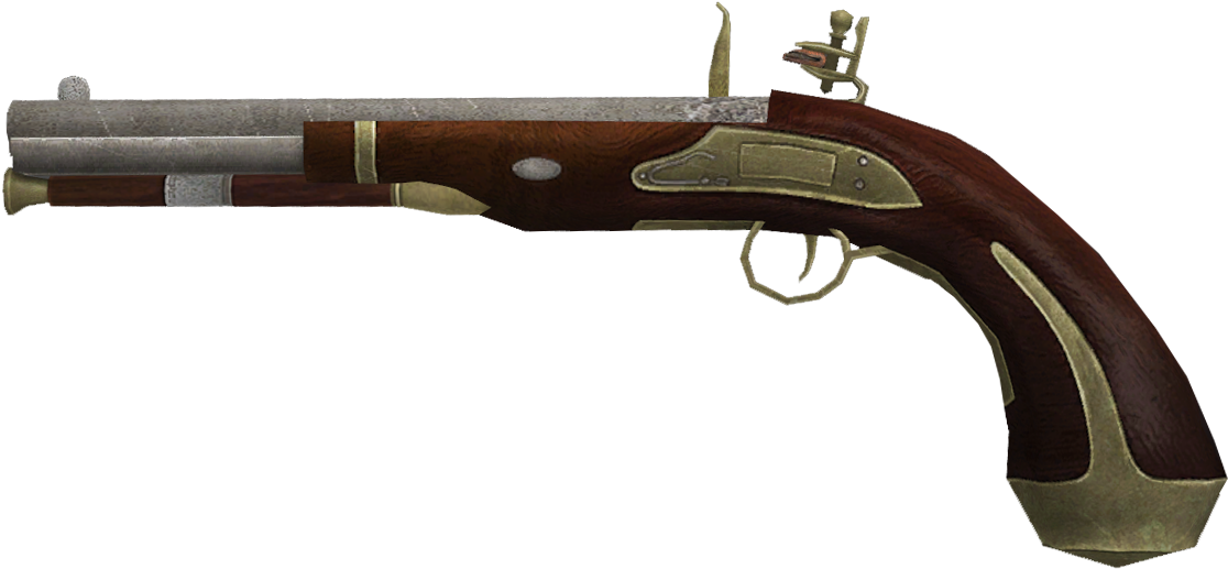 Ac3 Flintlock Pistol - Assassin's Creed (1130x525), Png Download