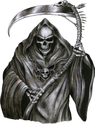 Grim Reaper Png - Grim Reaper With Wings Tattoo (306x400), Png Download