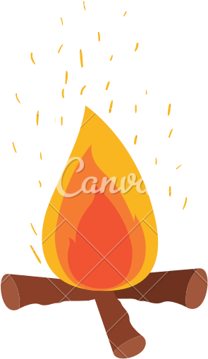 Campfire And Fire Sparks - Fire (550x550), Png Download