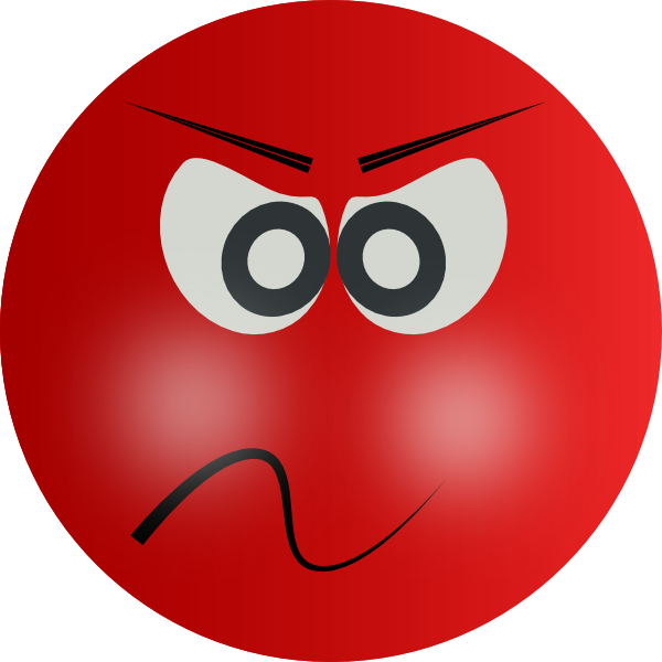 Image Black And White Download Angry Person With - Angry Face Clipart (600x600), Png Download