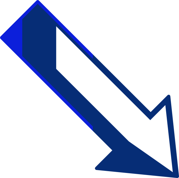 Blue Arrow Right Down Clip Art At Clker - Cool Arrow Pointing Right (600x598), Png Download