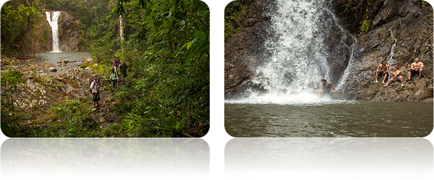 Belize Tours Jungle River Waterfall - Belize (855x355), Png Download