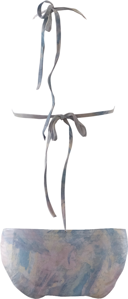 Watercolor Pastel Bikini With Gems And Gold - Watercolor Painting (700x1372), Png Download