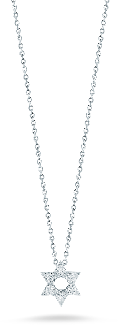 Star Of David Pendant With Diamonds - Roberto Coin Tiny Treasures Star (1600x1600), Png Download