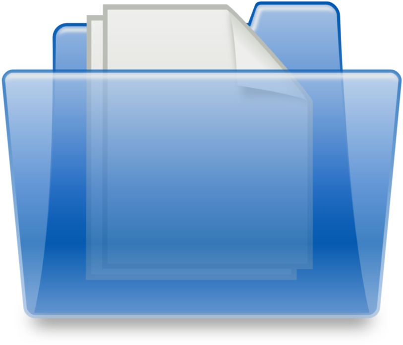 Blue Folder, Directory Icon Png - Folder Icon Transparent Background (894x894), Png Download