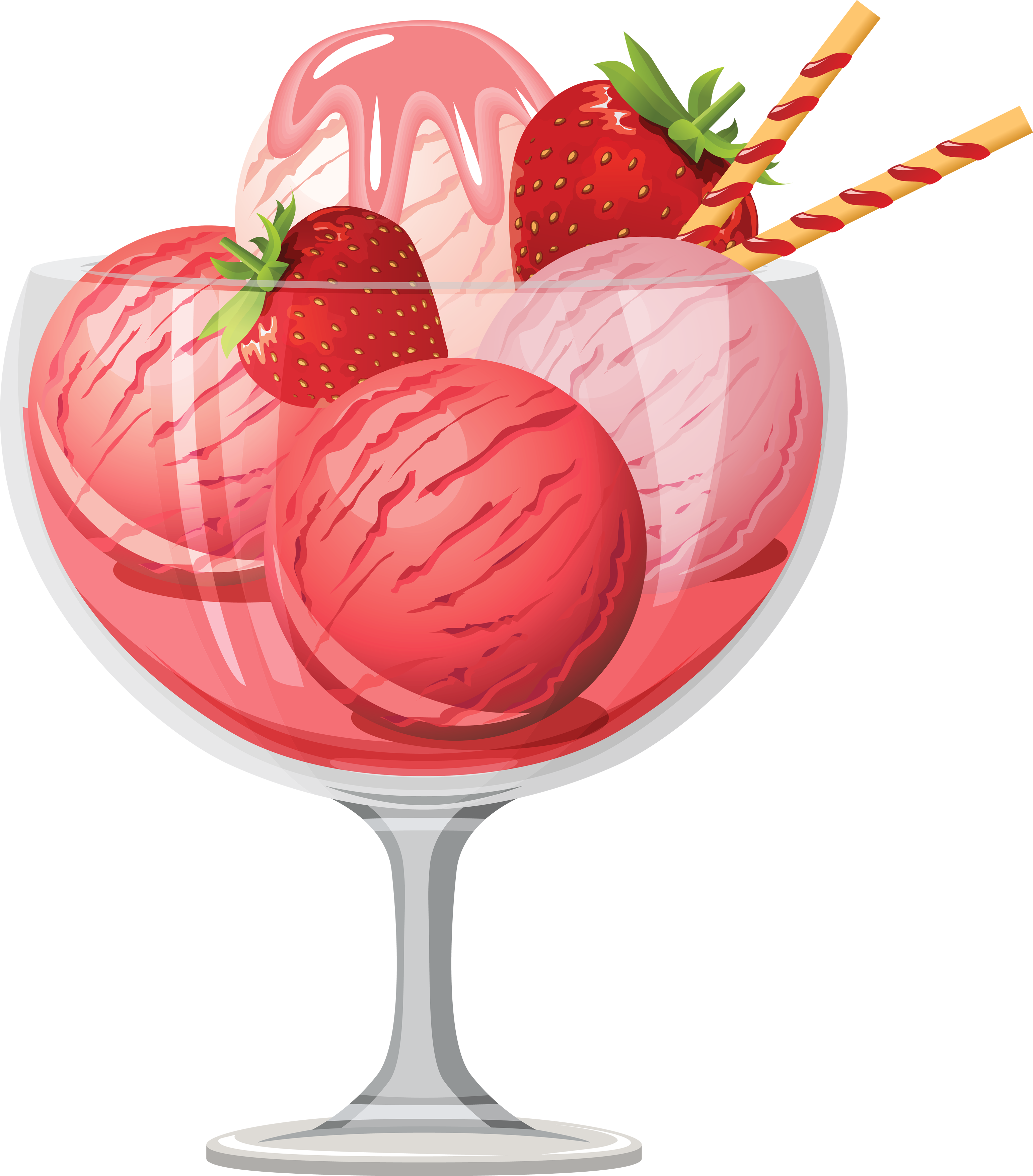 Ice Cream Png Image, Free Ice Cream Png Pictures Download - Strawberry Ice Cream Clipart (3085x3512), Png Download