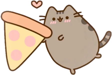 Pizza, Png, And Pusheen Image - Pusheen Png (500x371), Png Download