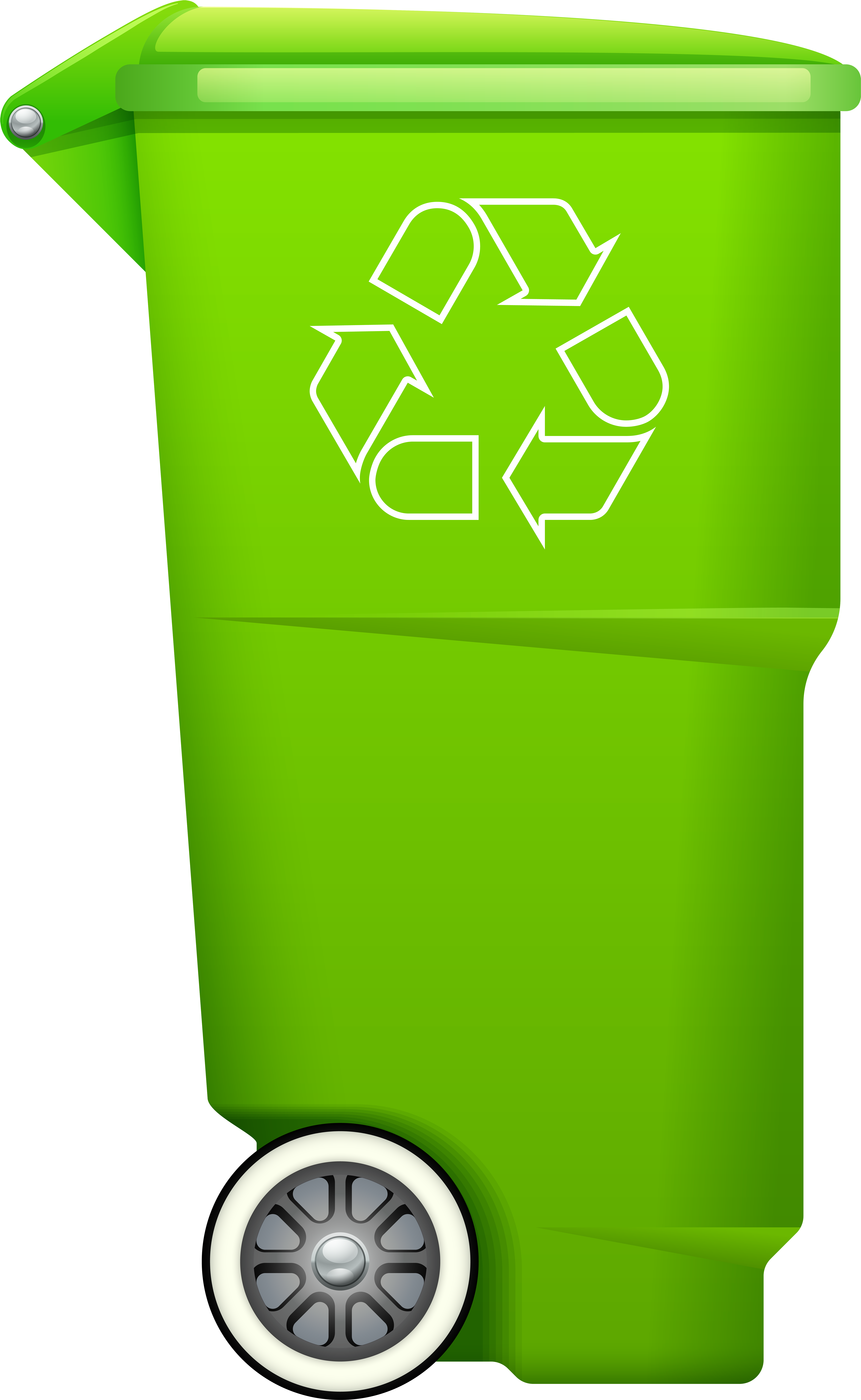 Garbage Trash Bin With Recycle Symbol Png Clip Art (5030x8000), Png Download