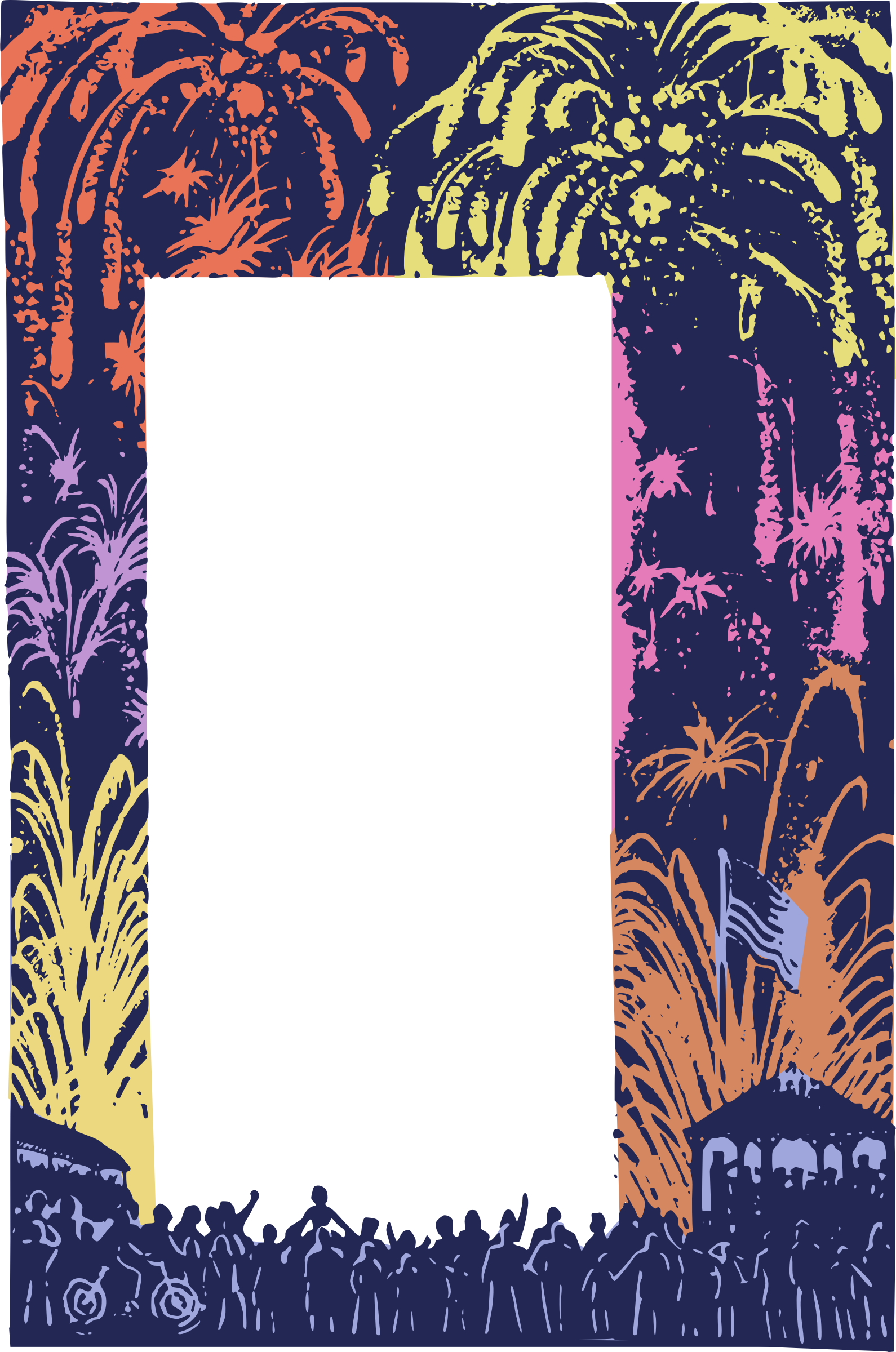 Picture Frames Fireworks Visual Arts Film Frame - Art Paper (497x750), Png Download