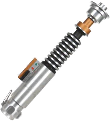 Luke Skywalker's Lightsaber - Luke Skywalker Lightsaber (390x425), Png Download