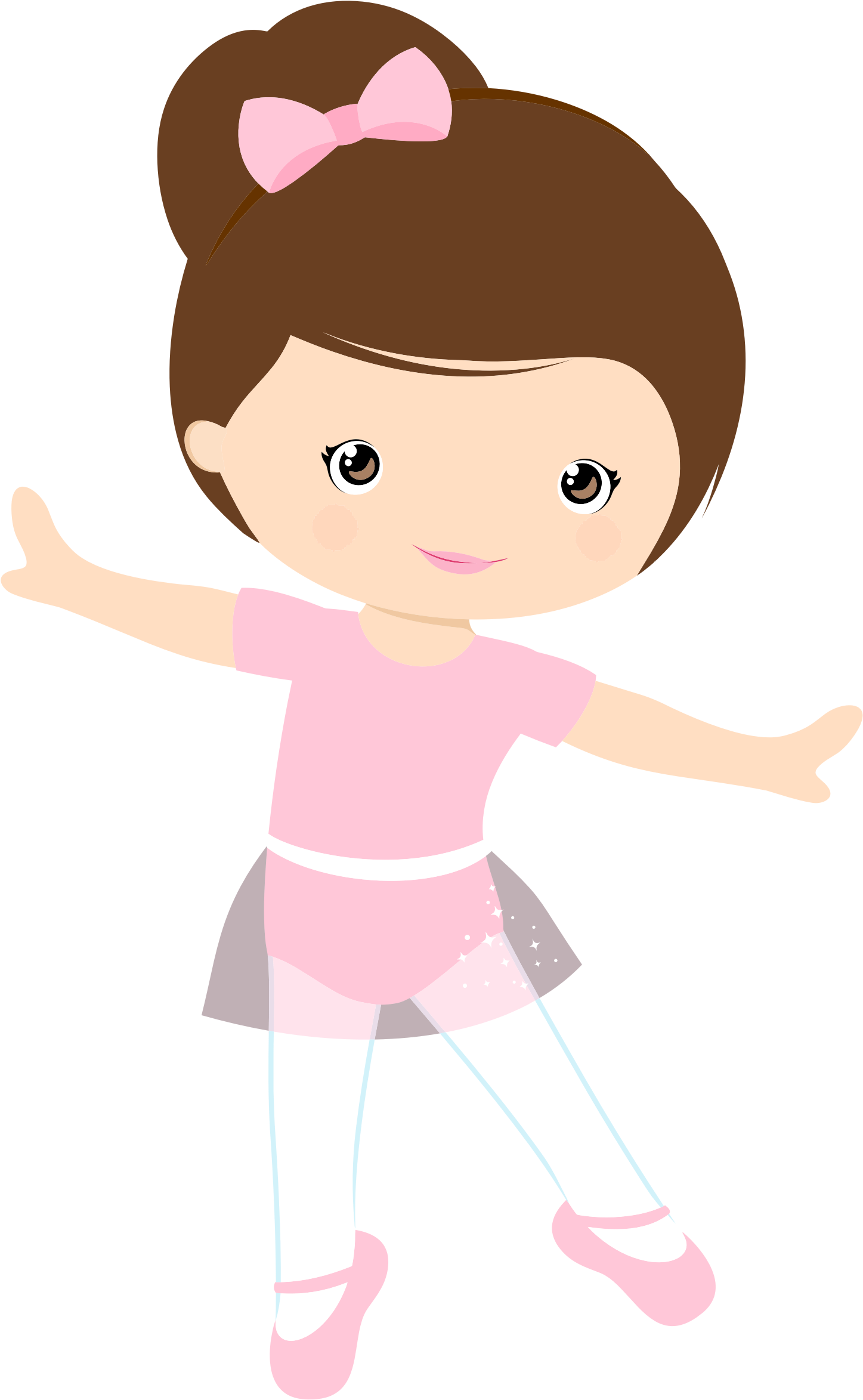 Little Girl Ballerina By - Girl Ballerina Clipart (1447x2347), Png Download