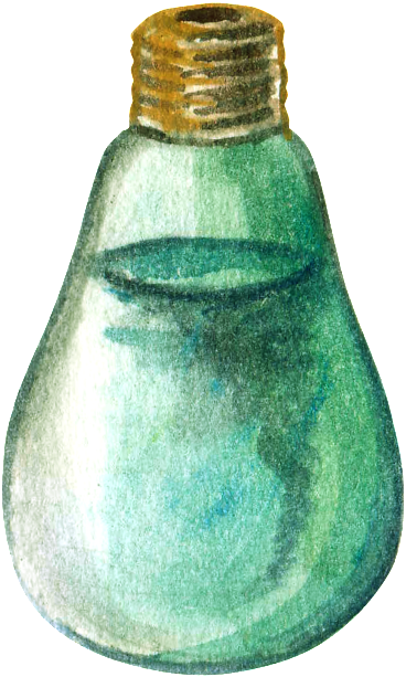 Hand Drawn Light Bulb Cartoon Transparent Watercolor - Watercolor Painting (1024x819), Png Download