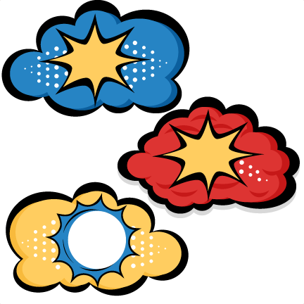Superhero Clouds Svg Cutting Files For Scrapbooking - Superhero Clouds (432x432), Png Download