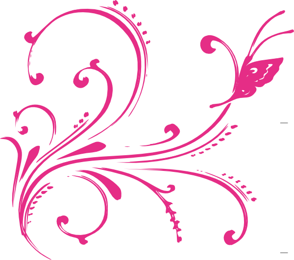 Pink Flower Clipart Swirl - Pink Swirl Clip Art (600x531), Png Download
