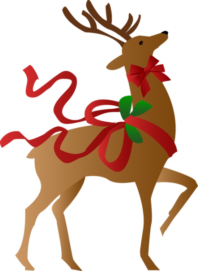 Christmas Reindeer Clip Art Clipart Photo - Reindeer Clipart Png (440x600), Png Download