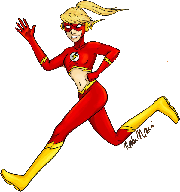 The Flash Girl - Flash Girl Superhero (659x754), Png Download