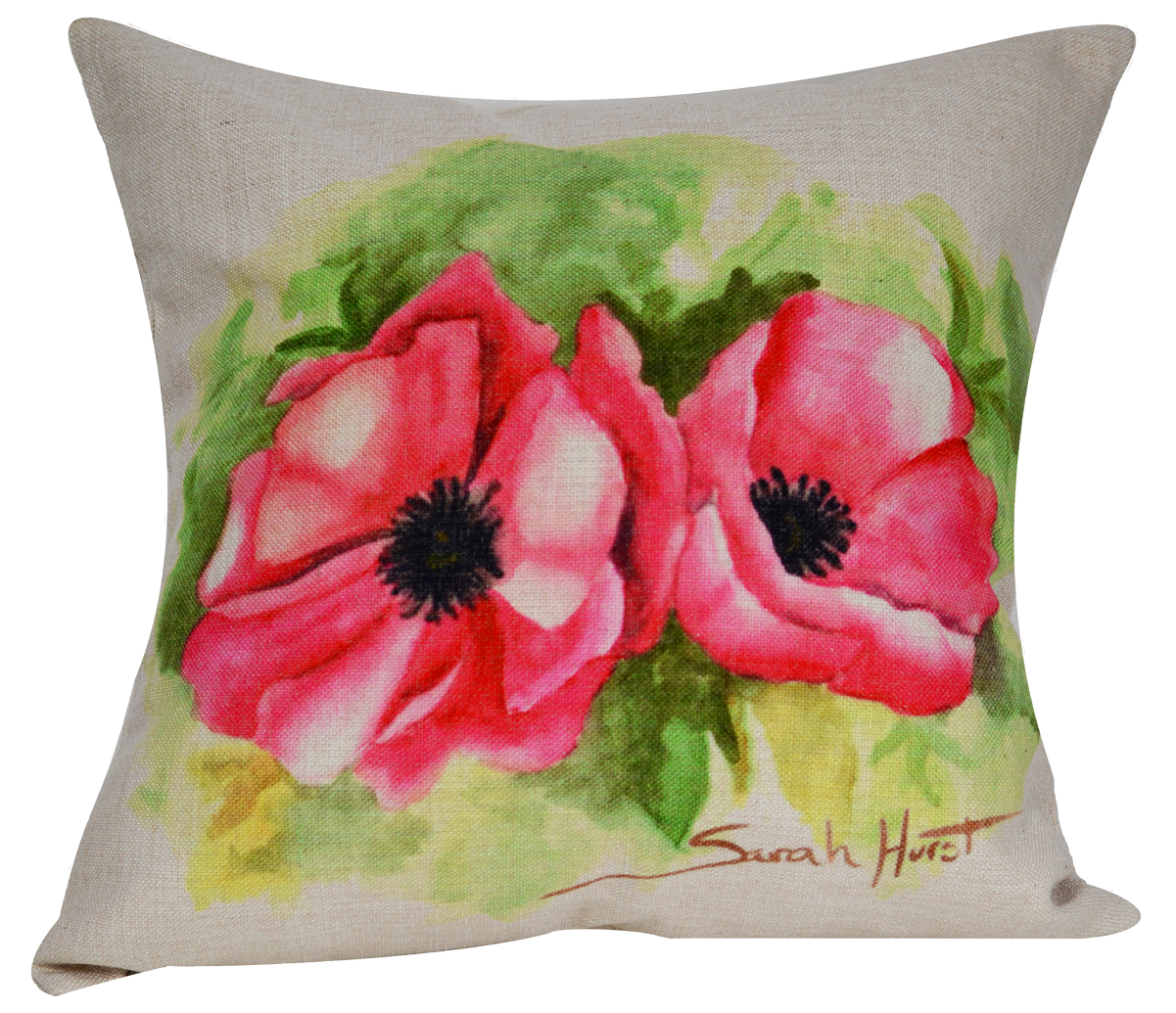 Pink Poppy Throw Pillow 18"x18" - Cushion (1200x1200), Png Download