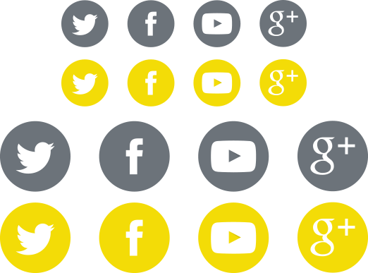 Social Media Icon Sets For Your - Social Media Icon Transparent Yellow (522x387), Png Download