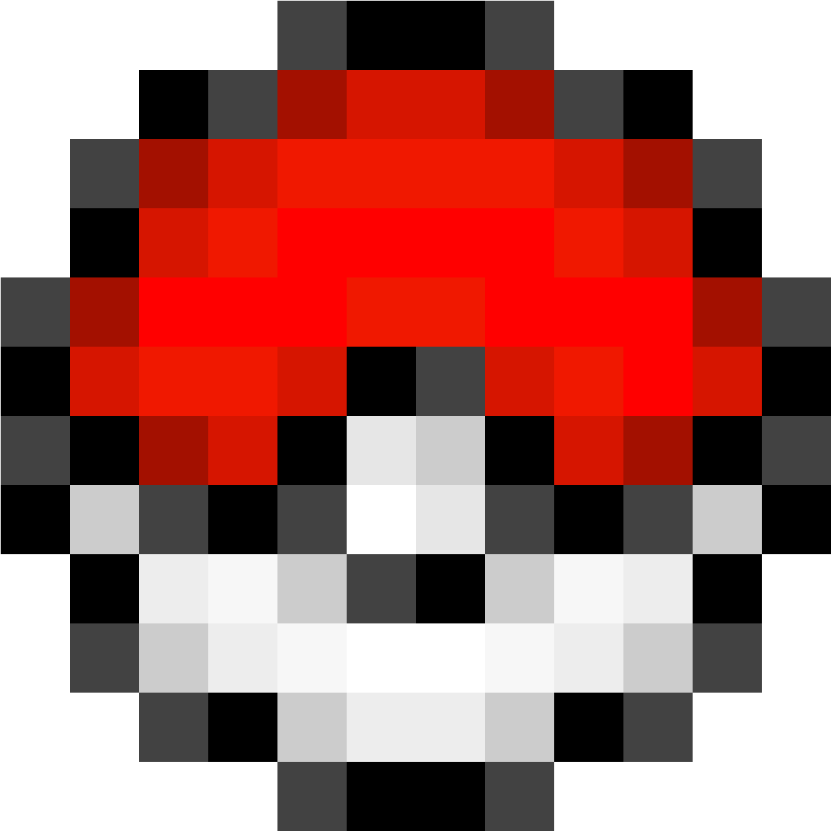 Pixel Pokeball Png Picture Black And White Stock - Pixel Art Pokeball (1700x1700), Png Download