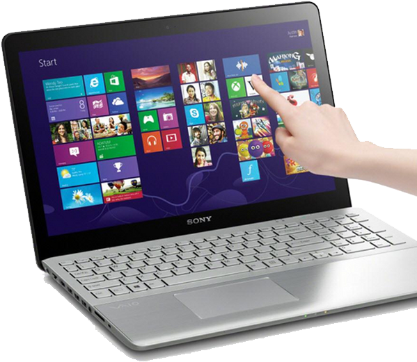 Touchscreen Laptop (615x600), Png Download
