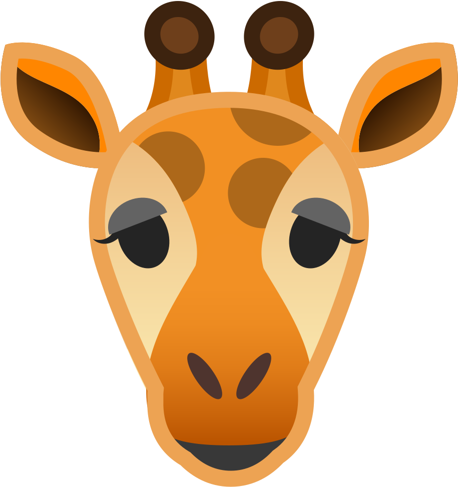 Download Svg Download Png - Android Giraffe Emoji (1024x1024), Png Download