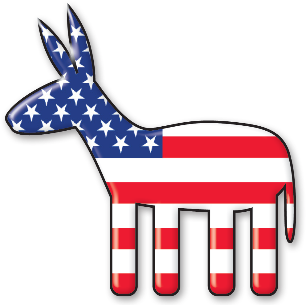 File - Flag-donkey - Donkey With A Flag (997x997), Png Download