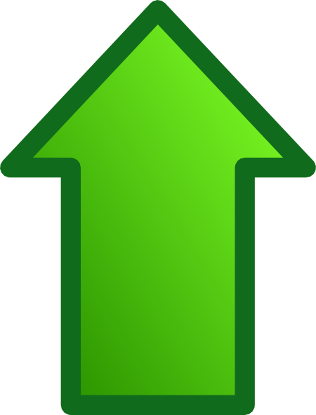 Free Icons Png - Clip Art Green Arrow (450x592), Png Download
