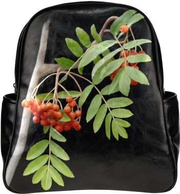 Rowan Tree Watercolor Multi-pockets Backpack - Cp-feed Metallica Band Logo Unisex Multi Pocket Shoulders (500x500), Png Download