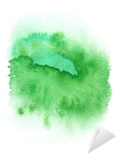 Bright Green Round Paint Splash Painted In Watercolor - Paint (400x400), Png Download