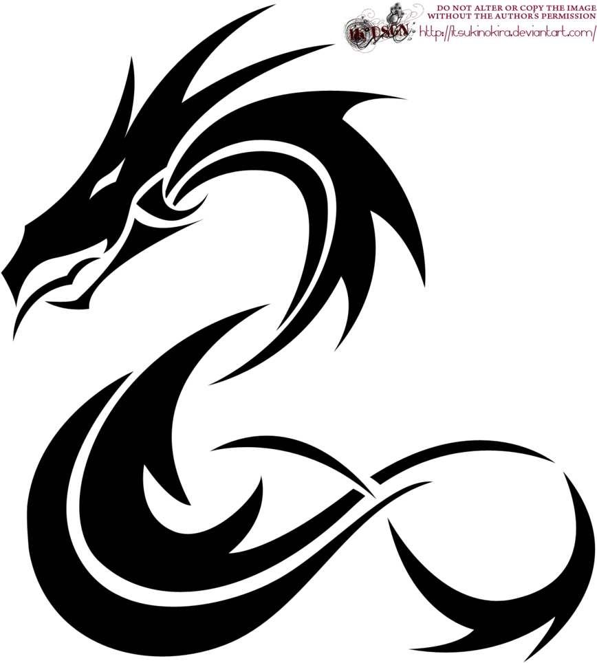 Dragon Tattoos, Designs And Ideas - Dragon Tattoo Simple (900x980), Png Download
