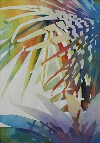 Copyright Waterloo Watercolor - Palm Trees (500x500), Png Download