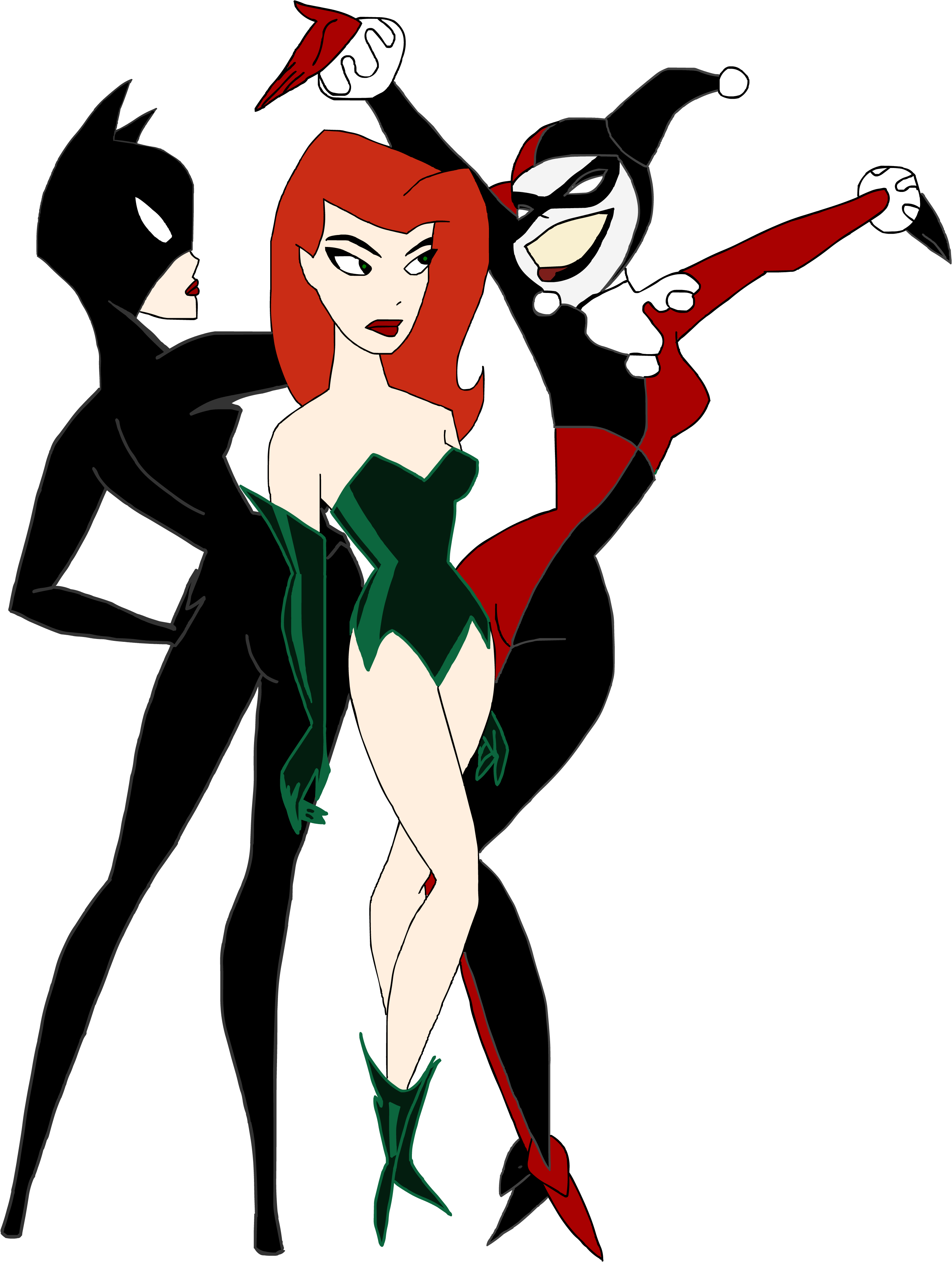 Gotham Girls By Kim Possible D Aage - Harley Quinn And Friends (2942x3899), Png Download