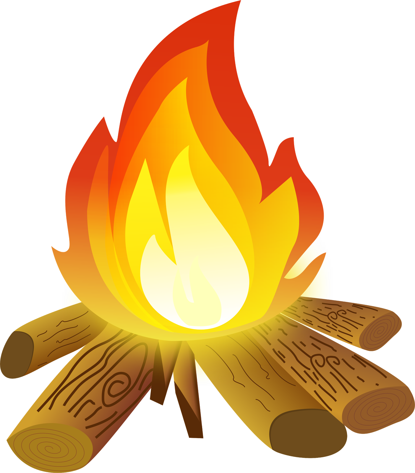 Clipart Collection Of Free Encamping Fire Log Download - Camp Fire Clipart (1404x1600), Png Download
