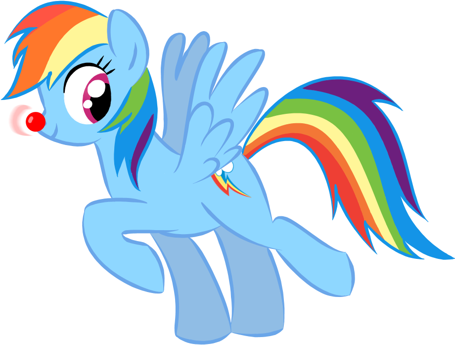 Fanmade Merry Christmas Rainbow Dash By Chameron-d4jcsk2 - My Little Pony Christmas Rainbow Dash (979x794), Png Download