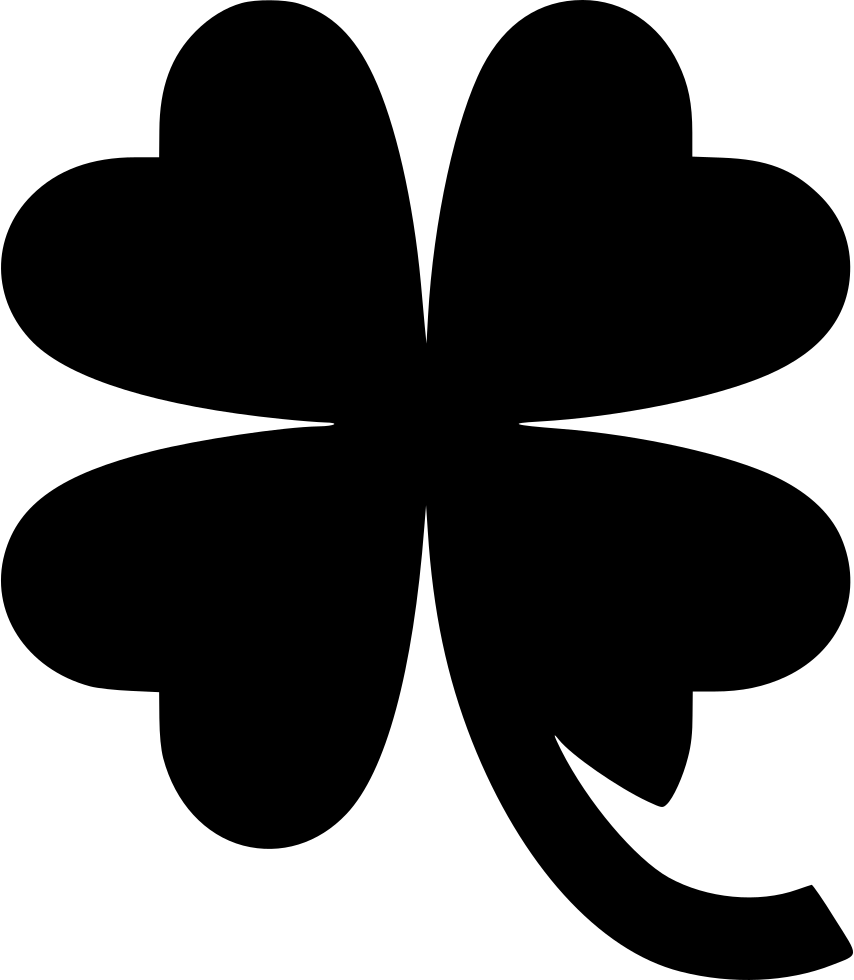 Four Leaved Shamrock Lucky Comments - Portable Network Graphics (854x980), Png Download