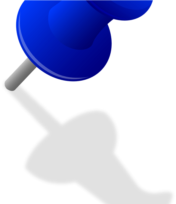 Blue Thumbtack In Wall Free Clip Art - Wall (680x680), Png Download