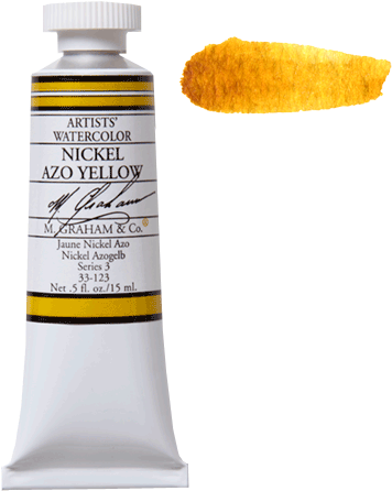 Watercolor Nickel Azo Yellow123 - M Graham Nickel Azo Yellow (405x500), Png Download