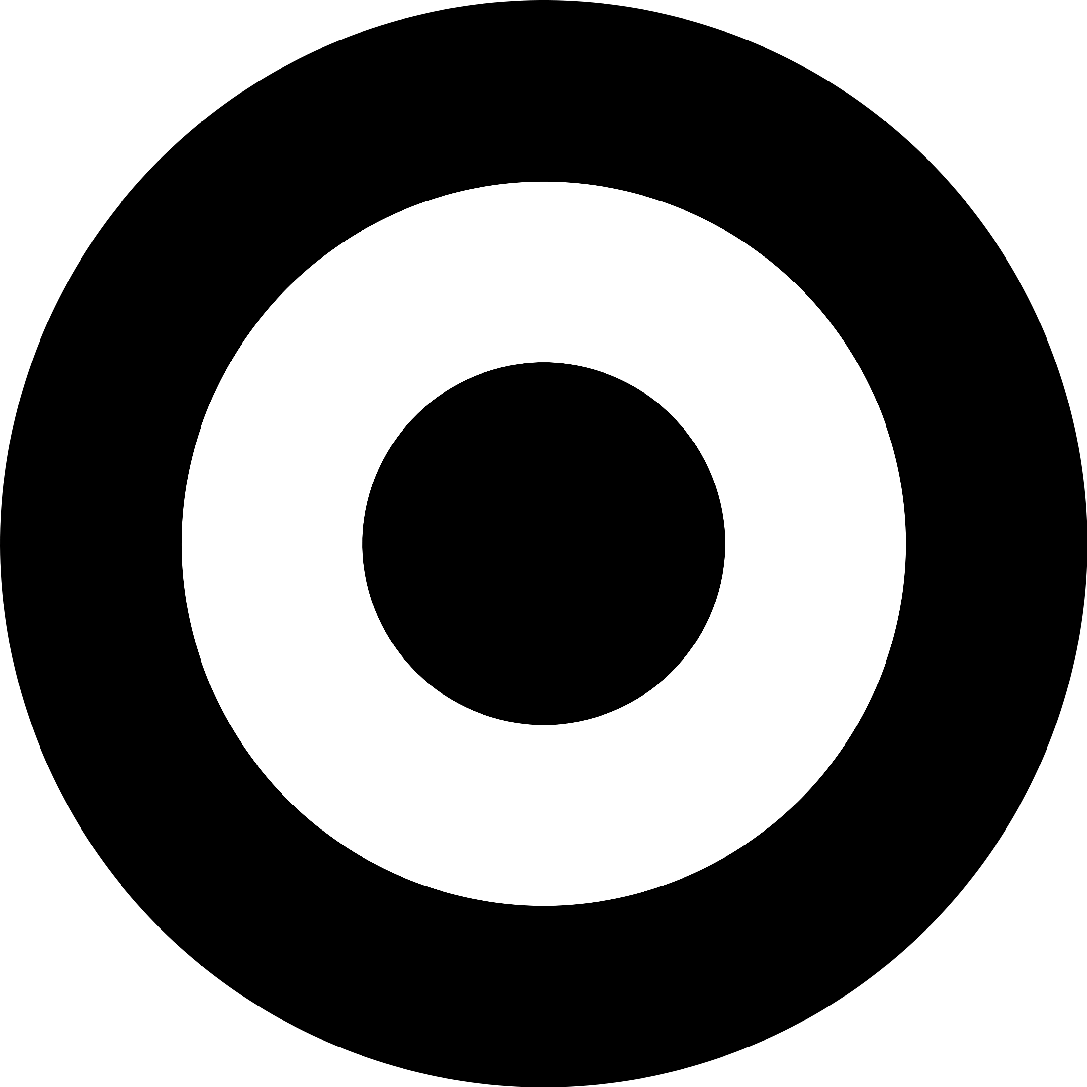 Target Logo Black - Genderless Symbol (2400x2398), Png Download