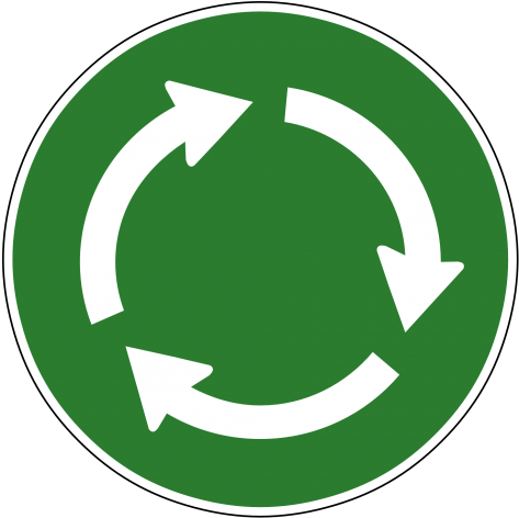 Circle Recycle Png Transparent Image - Recycling Png Circle Logo (500x497), Png Download