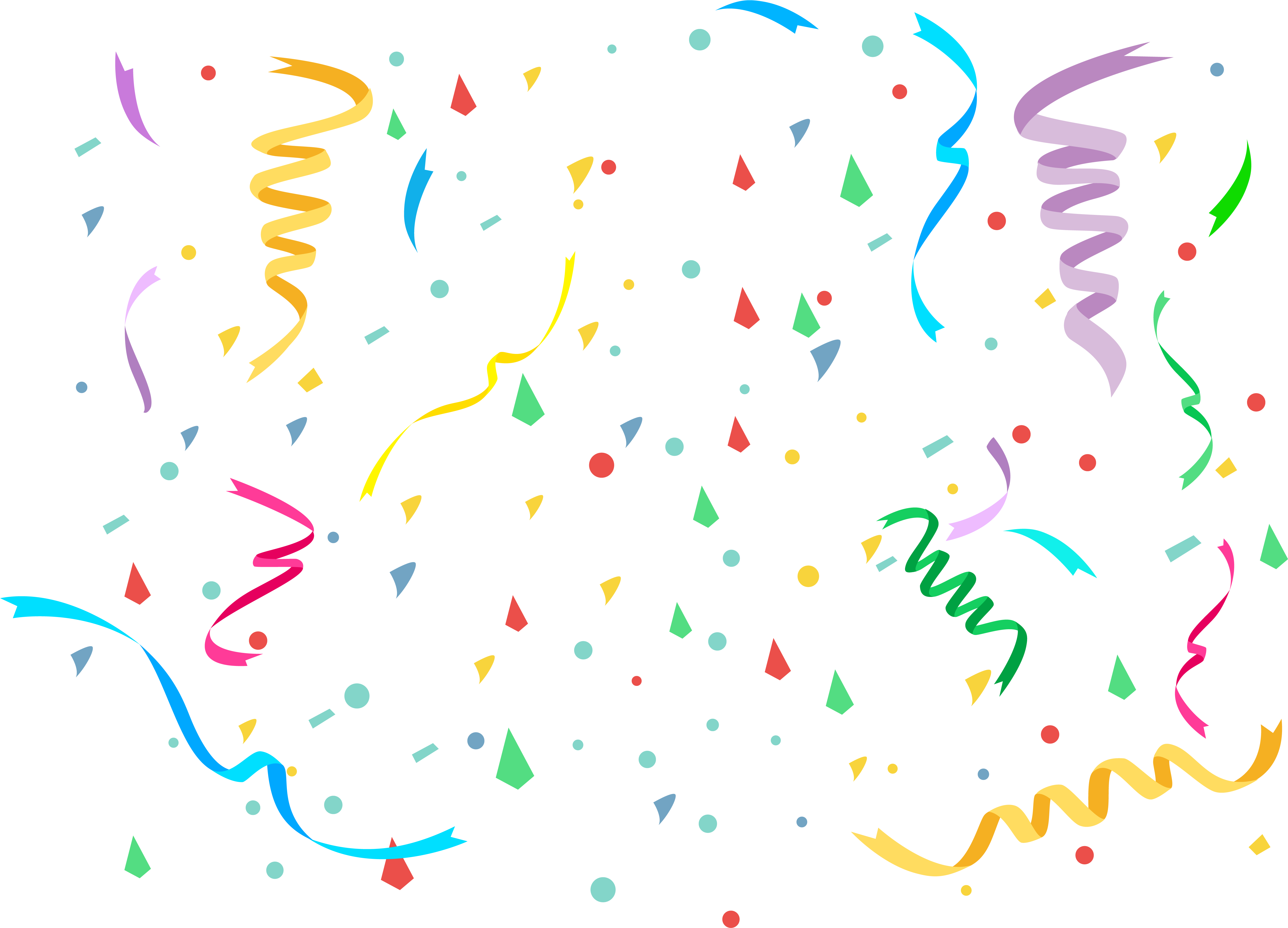 Confetti Png Clipart Image - Birthday Cake Without Background (5372x3871), Png Download