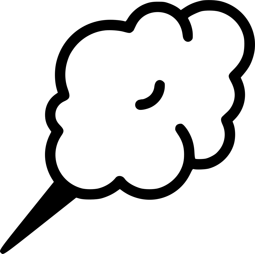 Cotton Candy - - Cotton Candy Clipart Black And White (980x978), Png