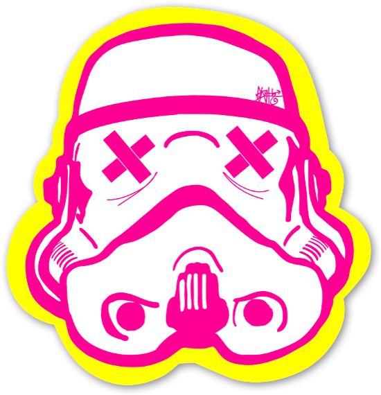 Popart Trooper Sticker - Pop Art Stickers Png (581x600), Png Download